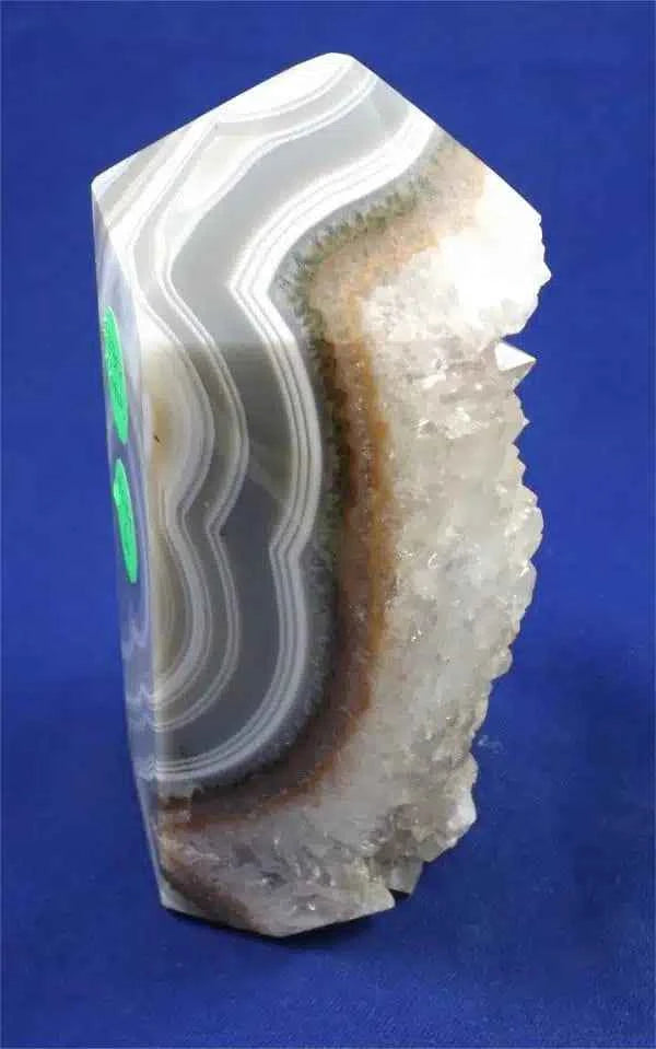 Agate Geode Point Tower 1 With Clear Quartz