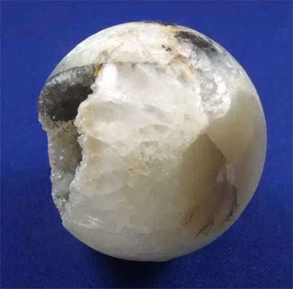 Agate Geode Sphere With Clear Quartz 2