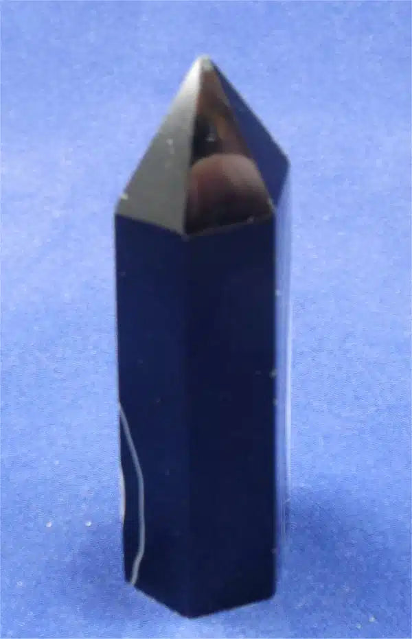 Banded Black Agate and Quartz Tower 3