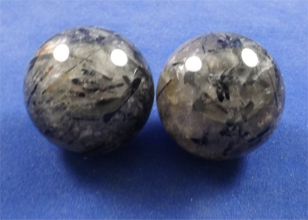Black Tourmaline In Quartz Spheres