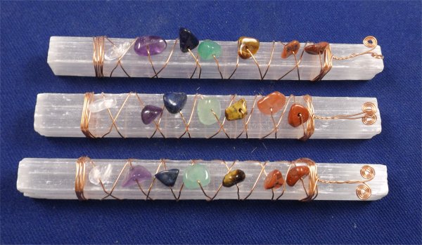 Chakra Selenite Sticks
