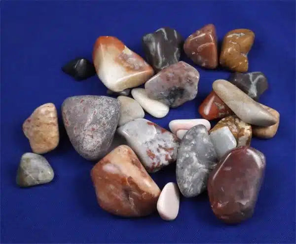 Mixed Agate And Jasper Tumbled Stones 1 Pound Lot