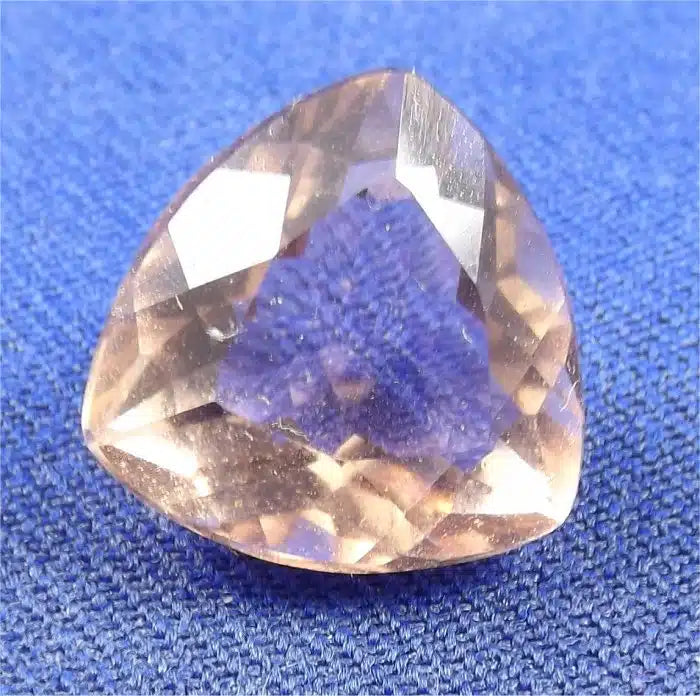 Peach Quartz Faceted Trillion 5
