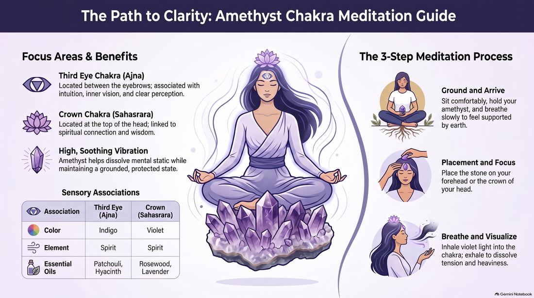Amethyst Chakra Meditation Infograph