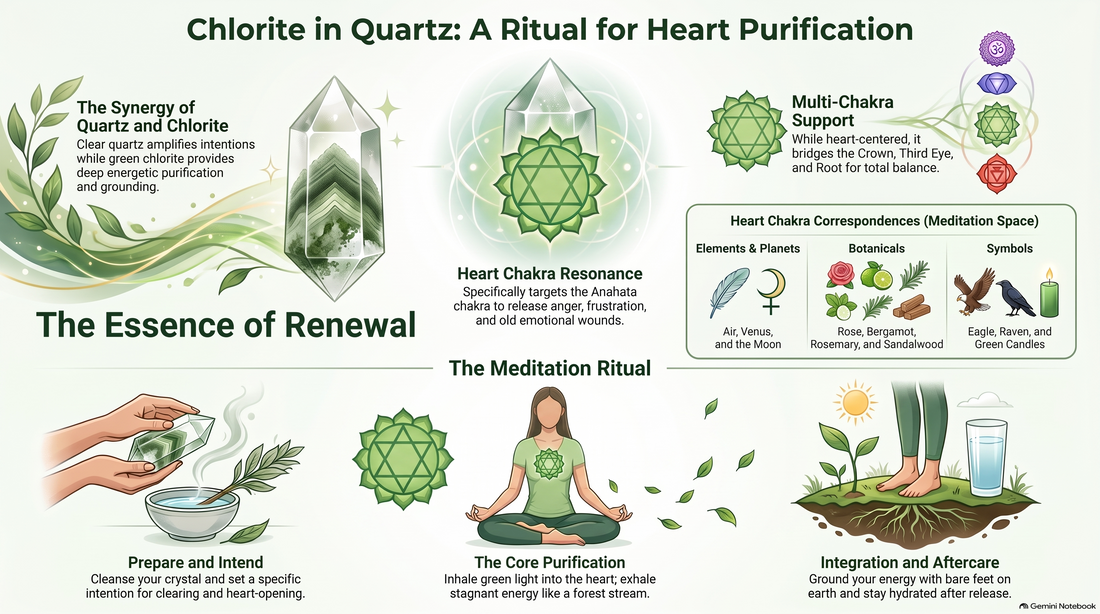 Chlorite In Quartz Chakra Meditation Infograph