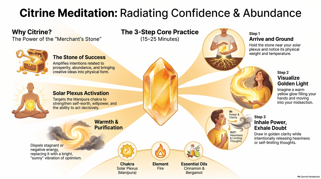 Citrine Meditation Infograph