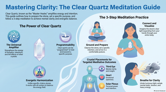 Clear Quartz Chakra Meditation Infograph