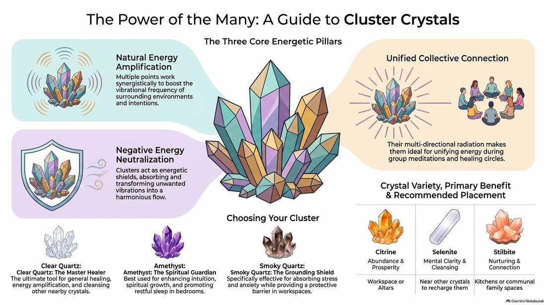 Crystal Cluster Infograph