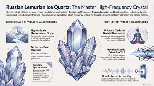 Metaphysical Healing Properties Of Russian Lemurian Ice Quartz Infograph