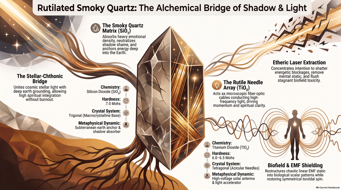 Metaphysical Healing Properties Of Rutilated Smoky Quartz Infograph