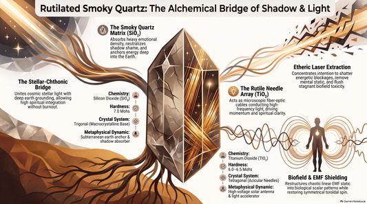 Metaphysical Healing Properties Of Rutilated Smoky Quartz Infograph