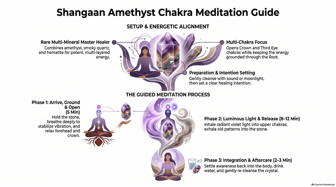 Shangaan Amethyst Chakra Meditation Infograph