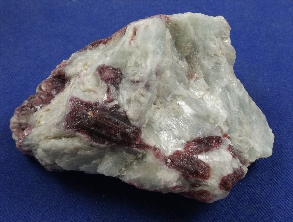 Tourmaline And Lepidolite In Quartz And Aquamarine - Crystals By Rob