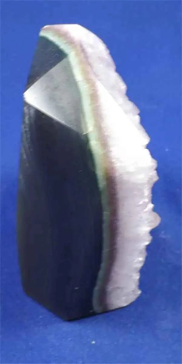 Agate Geode Point Tower 8 With Amethyst