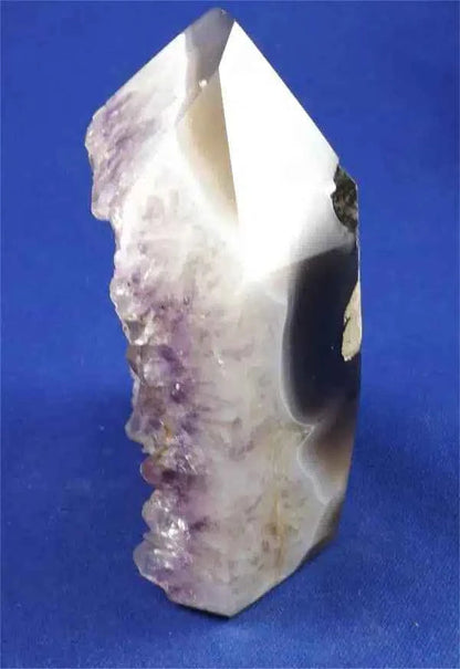 Agate Geode Point Tower 3 With Amethyst