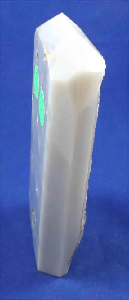 Agate Geode Point Tower 4 With Clear Druzy Quartz