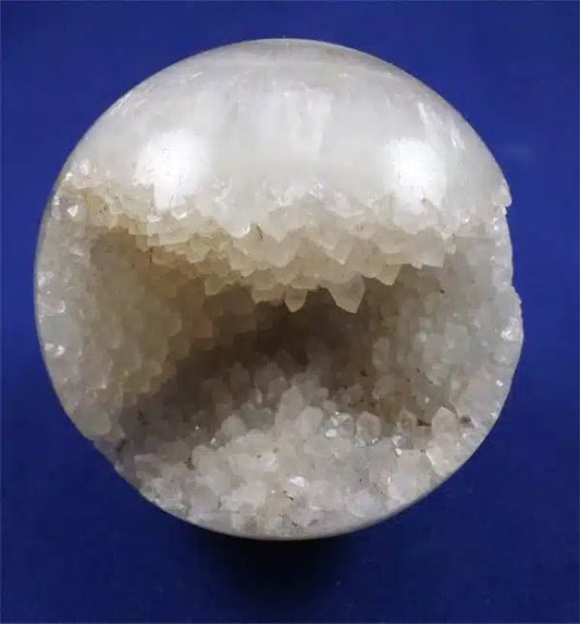 Agate Geode Sphere With Clear Quartz 1 - Crystals By Rob