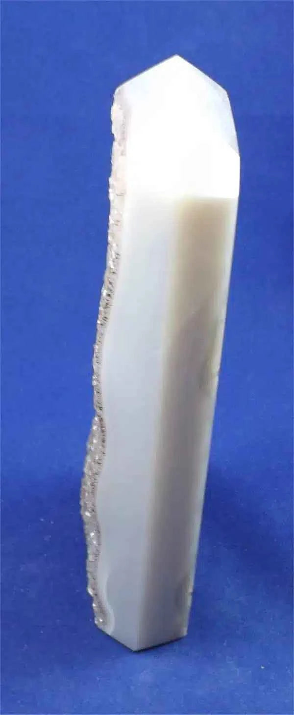 Agate Geode Point Tower 4 With Clear Druzy Quartz