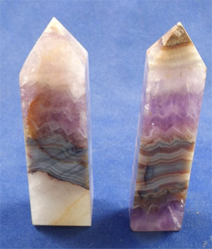 Amethyst Lace Agate Obelisks