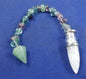 Aventurine – Fluorite Nugget Beads – Clear Quartz Pendulum
