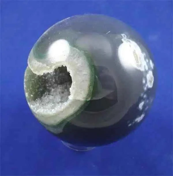 Agate Geode Sphere With Chlorite 1