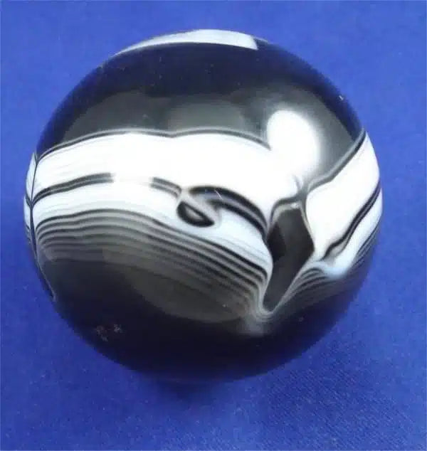 Banded Black Agate Sphere 1