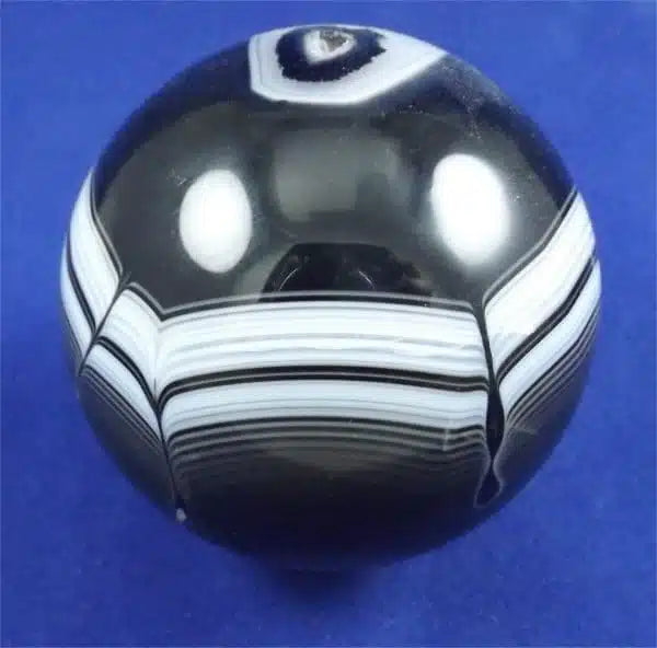 Banded Black Agate Sphere 1