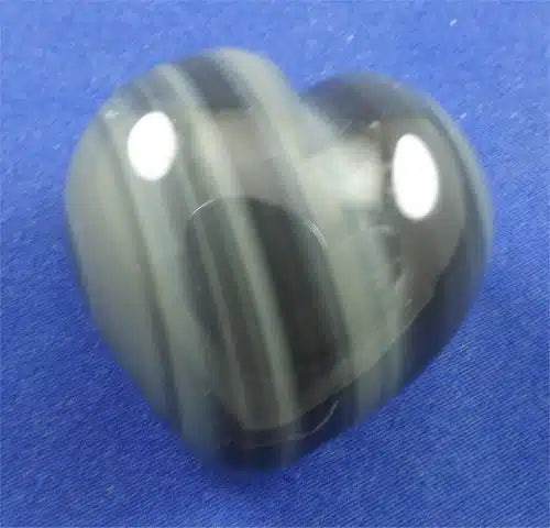 Banded Obsidian Heart