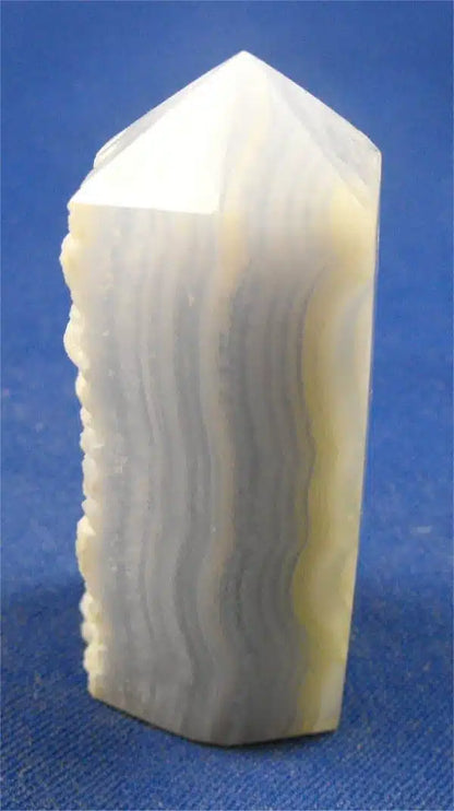 Blue Lace Agate With Druzy Tower 1