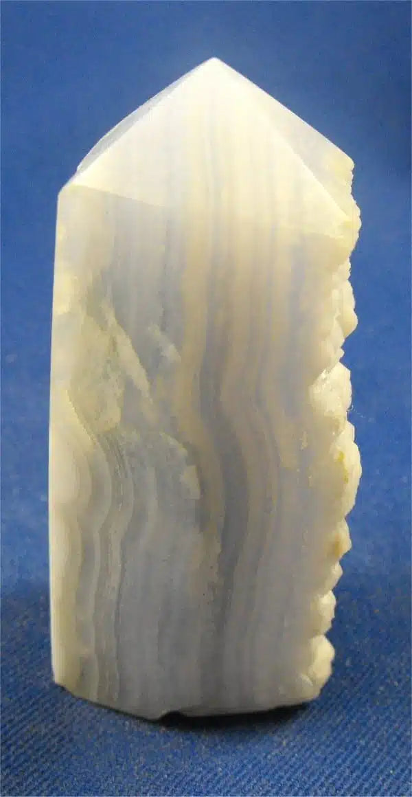 Blue Lace Agate With Druzy Tower 1