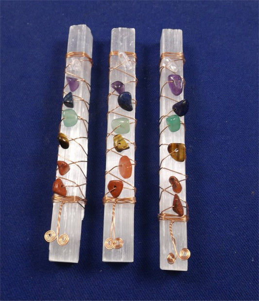 Chakra Selenite Sticks