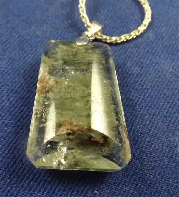 Chlorite In Quartz Pendant Necklace