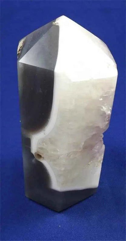 Agate Geode Point Tower 5 With Clear Quartz And Amethyst