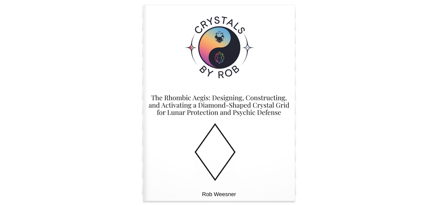 The Rhombic Aegis: Designing, Constructing, and Activating a Diamond-Shaped Crystal Grid for Lunar Protection and Psychic Defense