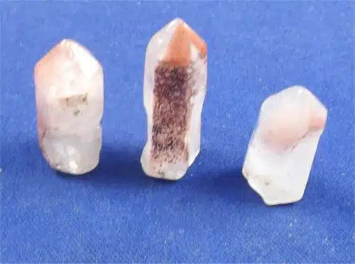 Hematite Included Quartz Cut And Polished Crystals Small