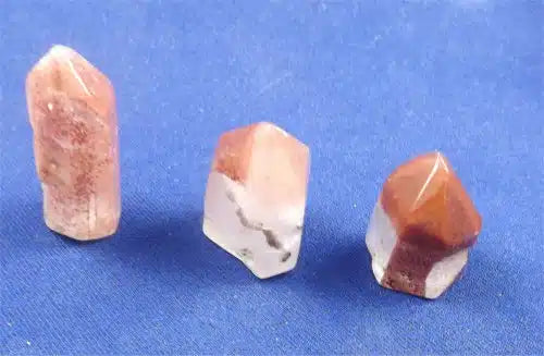 Hematite Included Quartz Cut And Polished Crystals Small