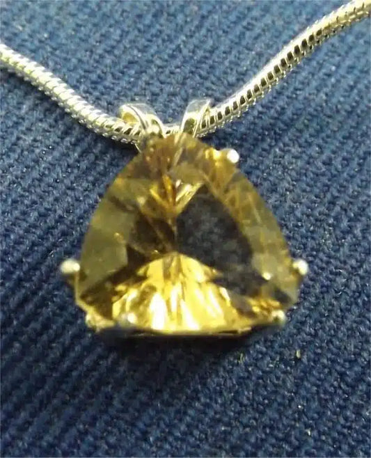 Mandiore Dorado Quartz Pendant Necklace