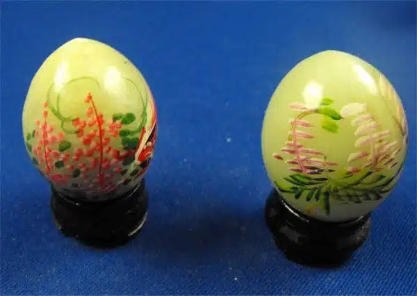 Hand Painted Set Of Jade Eggs