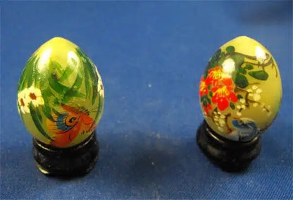 Hand Painted Set Of Jade Eggs