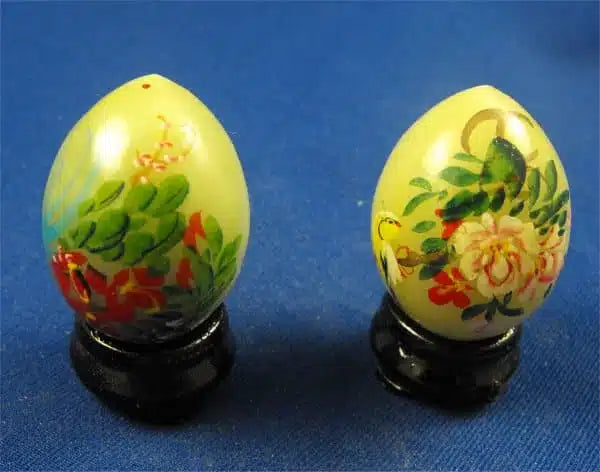 Hand Painted Set Of Jade Eggs