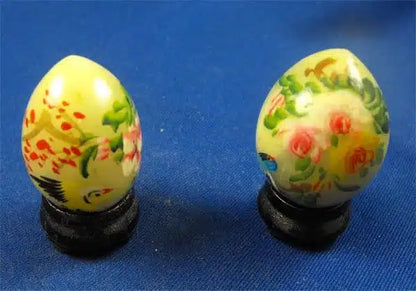 Hand Painted Set Of Jade Eggs