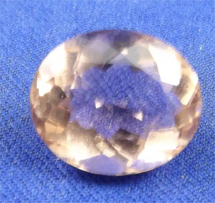 Peach Quartz Faceted Oval 4