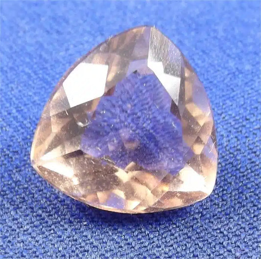 Peach Quartz Faceted Trillion 5