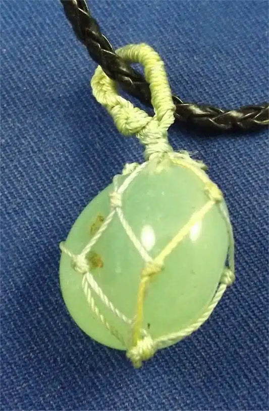 Prehnite Tumbled Stone Necklace