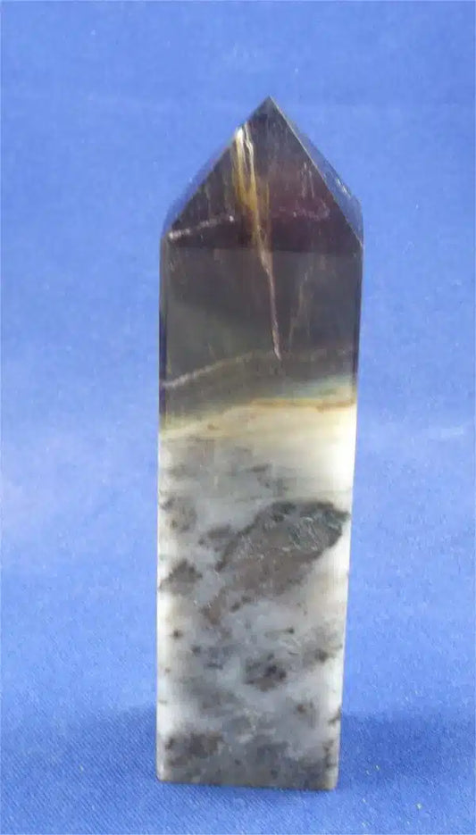 Purple Fluorite On Sphalerite Tower 1