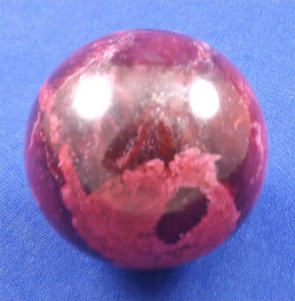 Red Plum Blossom Jade Sphere 3