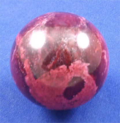 Red Plum Blossom Jade Sphere 3