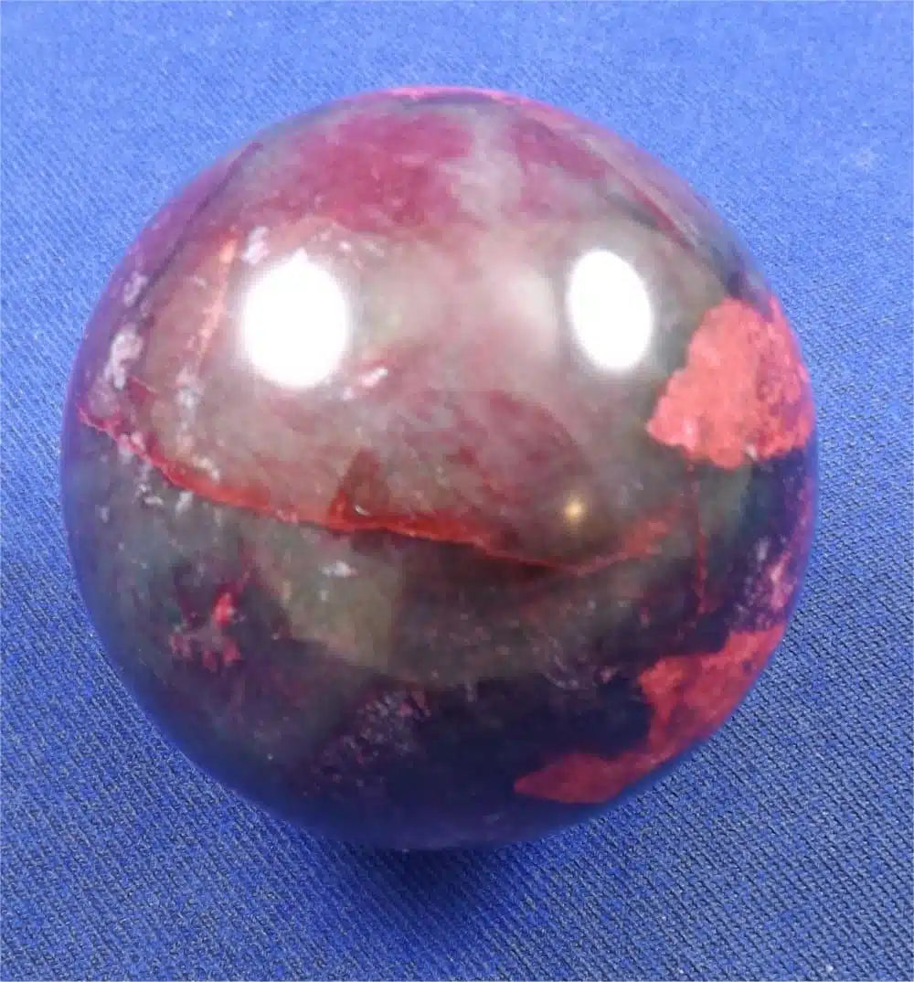 Red Plum Blossom Jade Sphere 5