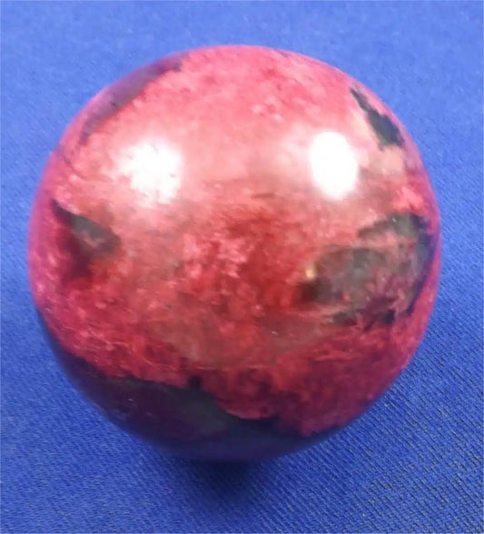 Red Plum Blossom Jade Sphere 5