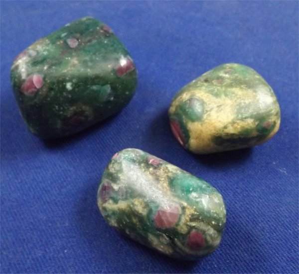 Ruby in Zoisite Tumbled Stones